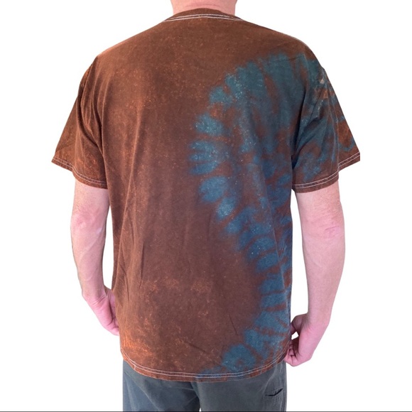 Brown & Gray Cascade TIE DYE T-Shirt - Picture 6 of 9